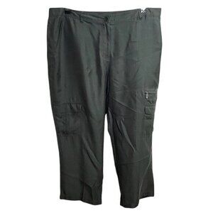 Calvin Klein Silk Pants Green 14